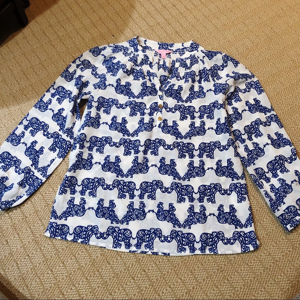 Lily Pulitzer Elephant Blouse